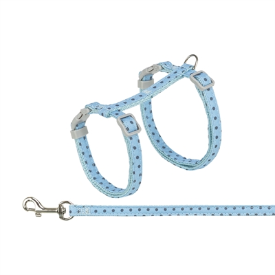 Trixie Kattentuigje Met Riem Stippen Motief Blauw 28-45x1 cm 4 st