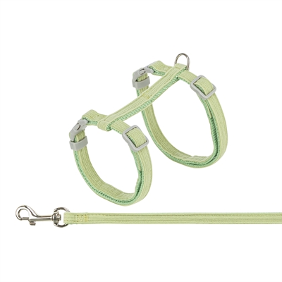 Trixie Kattentuigje Met Riem Fluweel Groen 28-45x1 cm
