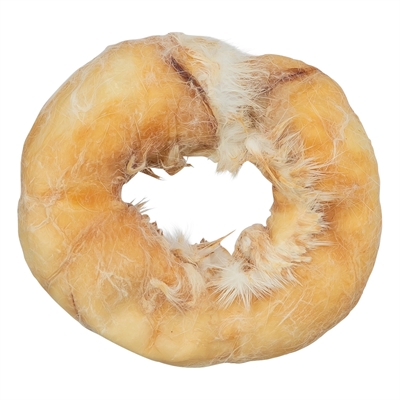 Trixie Denta Fun Rabbit Rings Met Kippenborst 9.5 cm 100 gr