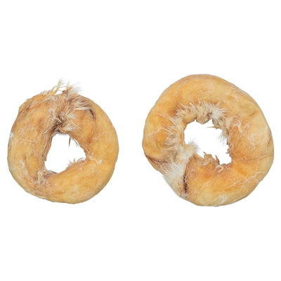 Trixie Denta Fun Rabbit Rings Met Kippenborst 9.5 cm 100 gr