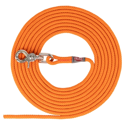 Trixie Sleeplijn Karabijnhaak Rond Zeiltouw Oranje 500x0.6 cm