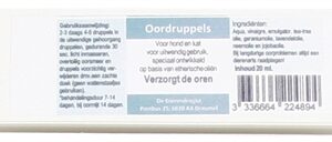 Dierendrogist Oordruppels Hond / Kat 20 ml