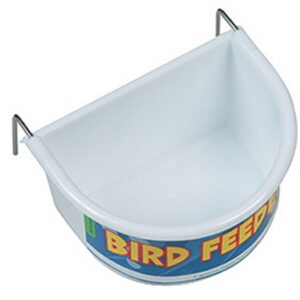 Happy Pet Voerbak Half Rond Wit Large 11.5x8.5x6.5 cm