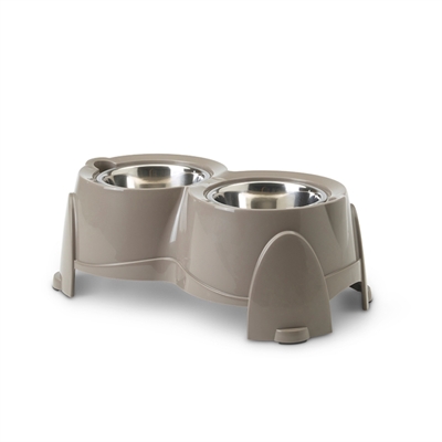 Savic Voerbak Ergo Feeder Warmgrijs 61x35x28 cm 2x1.5 ltr
