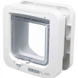Sureflap 4-Weg Kattenluik Met Microchipherkenning Wit 21x21 cm