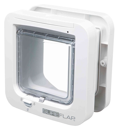 Sureflap 4-Weg Kattenluik Met Microchipherkenning Wit 21x21 cm
