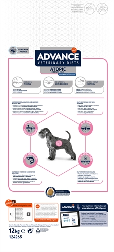 Advance Veterinary Diet Dog Gevoelige Huid Medium / Maxi 12 kg